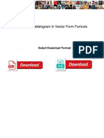 Area of Parallelogram in Vector Form Formula