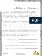 The History of Halloween: Reading Worksheet
