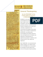 1789 - Thanksgiving Proclamation by G