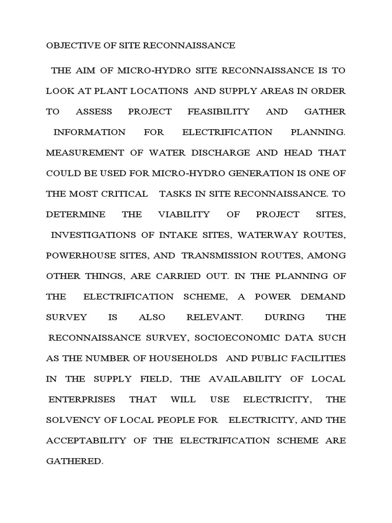 Site Reco | PDF | Hydroelectricity | Topography