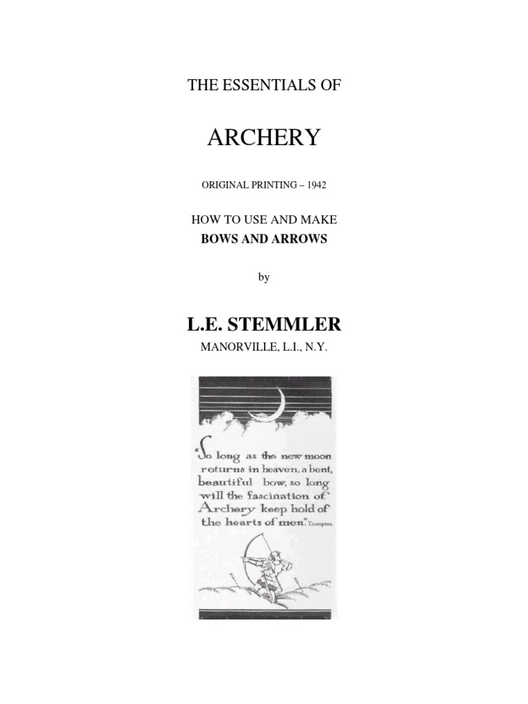 Essentials of Archery | PDF | Bow And Arrow | Archery