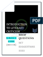 Introduction To Literary Criticism