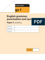 2019 - ks1 - English Paper 1 Spelling Questions