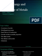 5 - Metallurgy and The Chemistry of Metals: Week 7 - Topic 5 Chemistry For Engineers