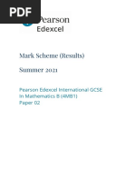 Mark Scheme (Results) Summer 2021: Pearson Edexcel International GCSE in Mathematics B (4MB1) Paper 02