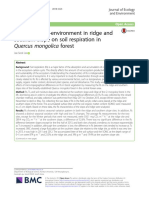 Effect of Micro-Environment in Ridge and Southern Slope On Soil Respiration in Quercus Mongolica Forest