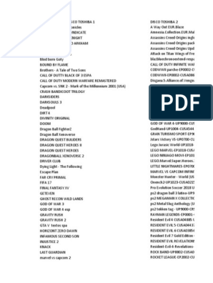 Lista Ps3 Ps4 PSP Etc, PDF, The Legend Of Zelda