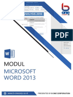 Modul MOS Word 2013 - B One Corporation