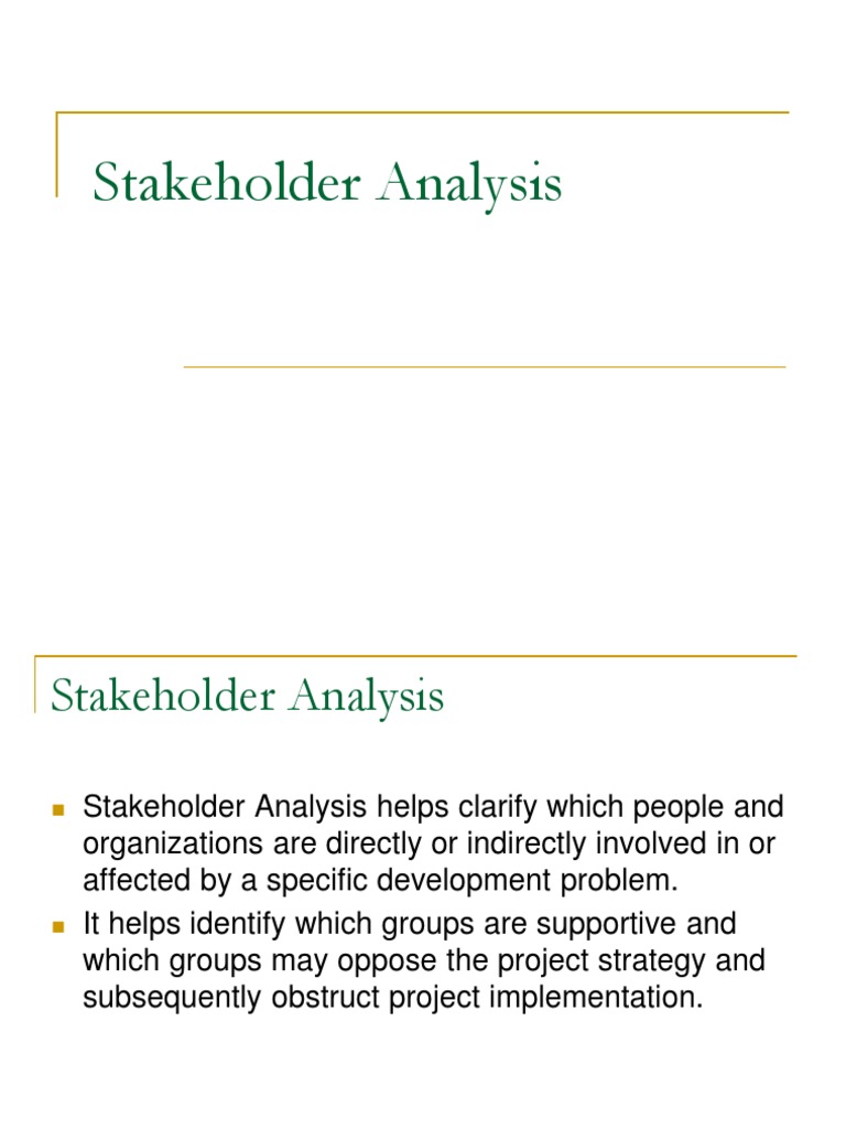 P249 Stakeholder Analysis Aug 2019 | PDF | Design | Evaluation