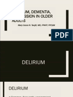 Delirium, Dementia, Depression in Odler Adults
