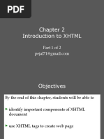 Introduction To XHTML: Part 1 of 2