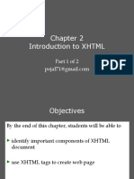Introduction To XHTML: Part 1 of 2
