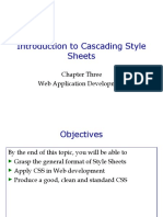 Introduction To Cascading Style Sheets: Chapter Three Web Application Development