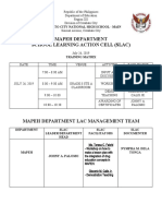 Mapeh Department School Learning Action Cell (Slac) : Cotabato City National High School - Main