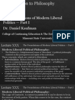 Introduction To Philosophy Lecture 30 The Foundations of Modern Liberal Politics Part I by Doctor Daniel Kaufman