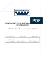 Procedimiento Colocacion de Hormigón ARCOMET S.A