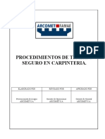 Procedimientos de Trabajo en Carpinteria ARCOMET S.a.