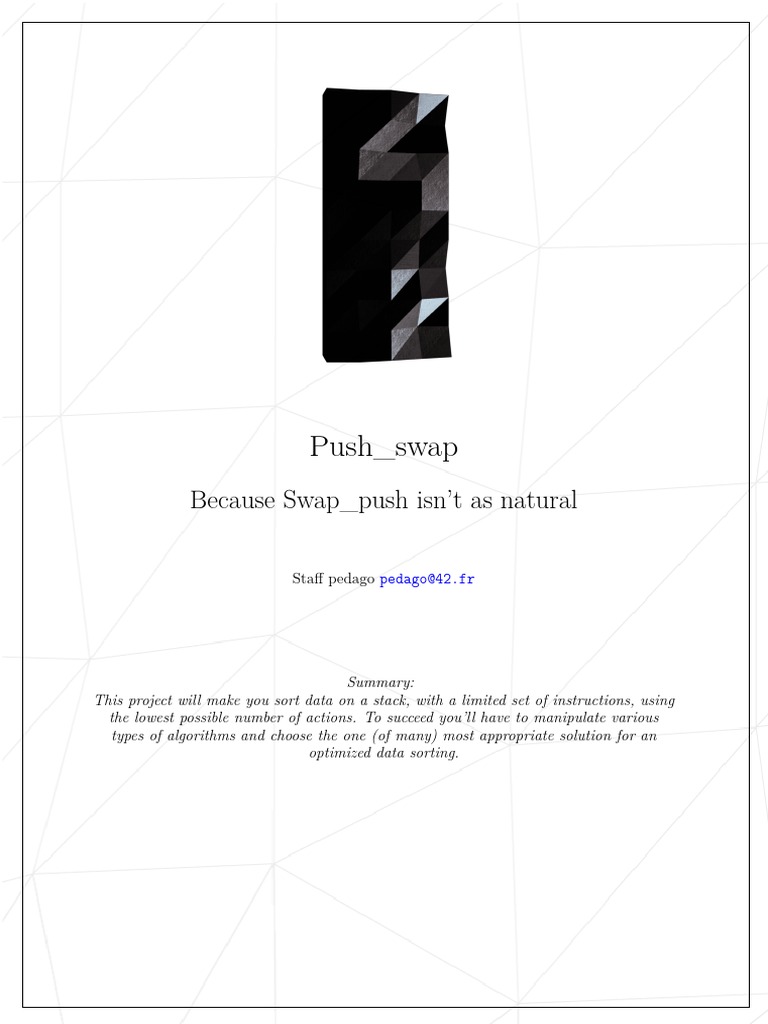 Push Swap Sorting Algorithm Guide | PDF | Algorithms | Software