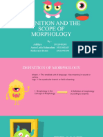 Definition and The Scope of Morphology