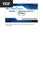 CyberAces Module1-Windows 7 Registry