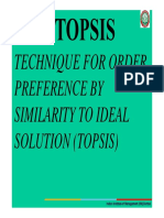 Technique For Order Preference by Similarity To Ideal Solution (Topsis)