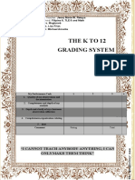 K to 12 Grading System Reflection