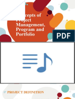Concept of Project Management Program and Portfolio