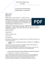 Caso clínico sobre interação medicamentosa entre rivastigmina e atenolol