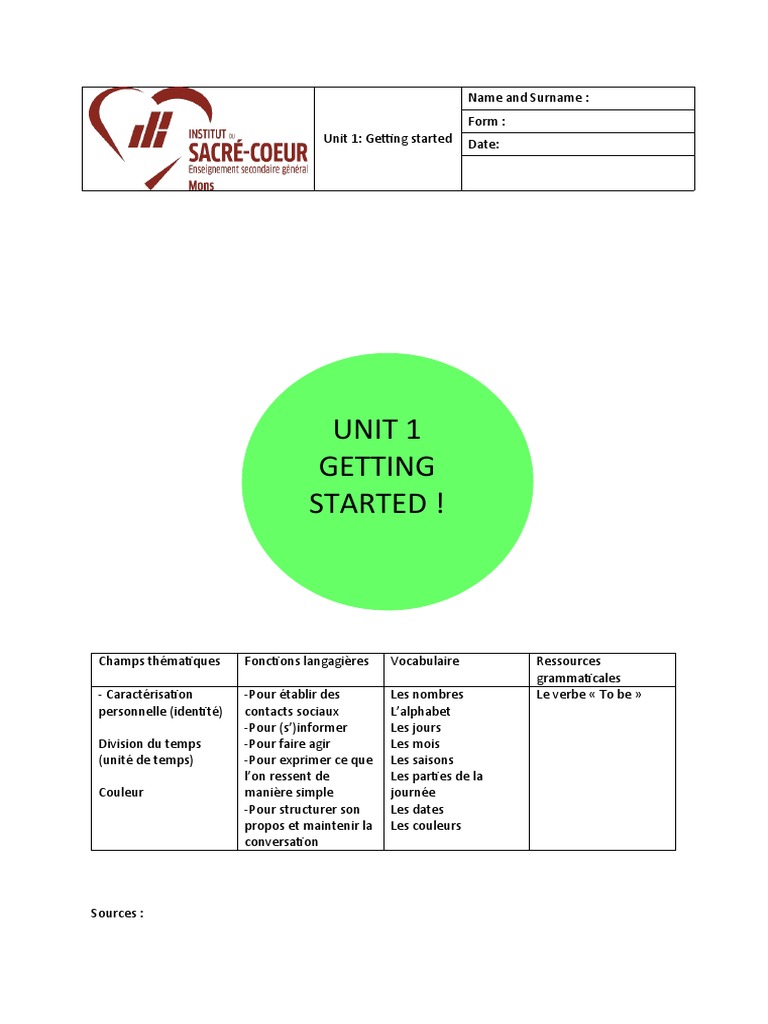Unit 1 Getting Started Pdf Linguistics