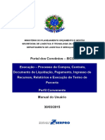 Convenente Execucao Processo de Execucao Doc de Liquidacao Pagto Ingresso Relatorio Termo Parceria