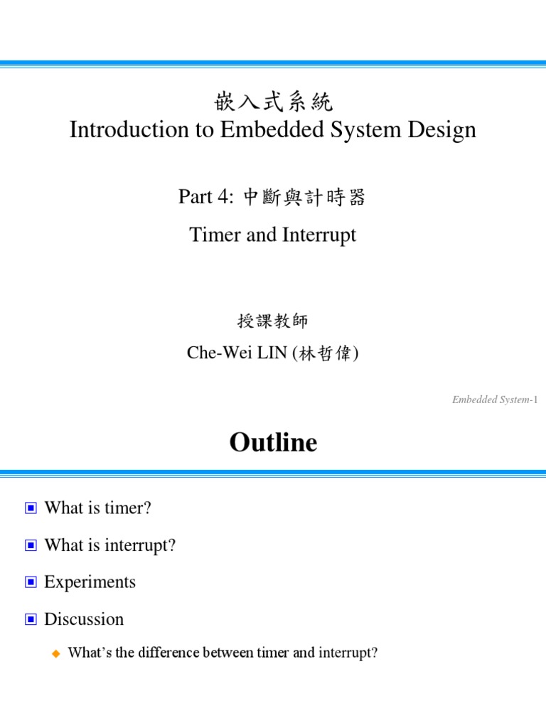 Timer and Interrupts in Embedded Systems | PDF | Subroutine | Embedded ...