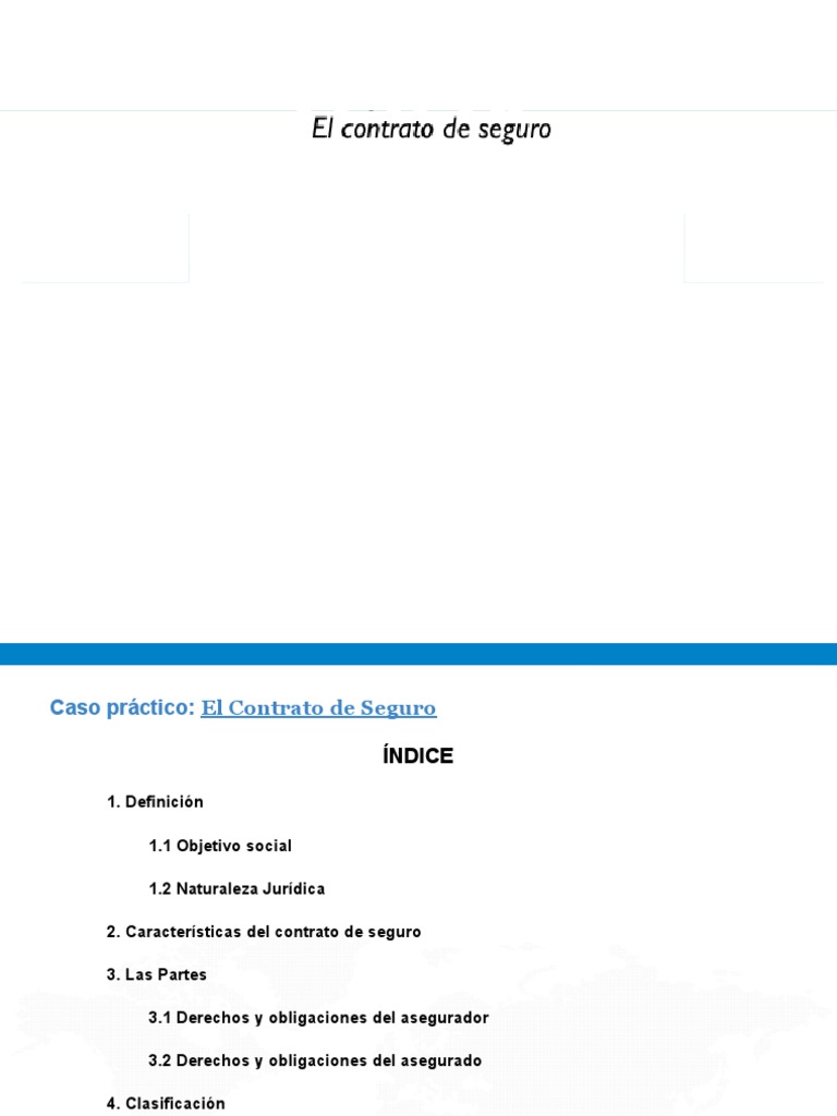 El Contrato de Seguro | Descargar gratis PDF | Póliza de seguros | Seguro