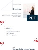 ISI2E2 - User Experience Design: Empathize