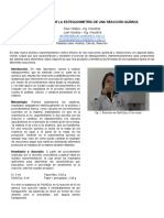 Determinacion de La Estequiometria de Una Reaccion Quimica