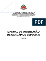Manual de Orientação Para CARDÁPIO Especial Revisão 2015