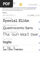 Google Web Fonts