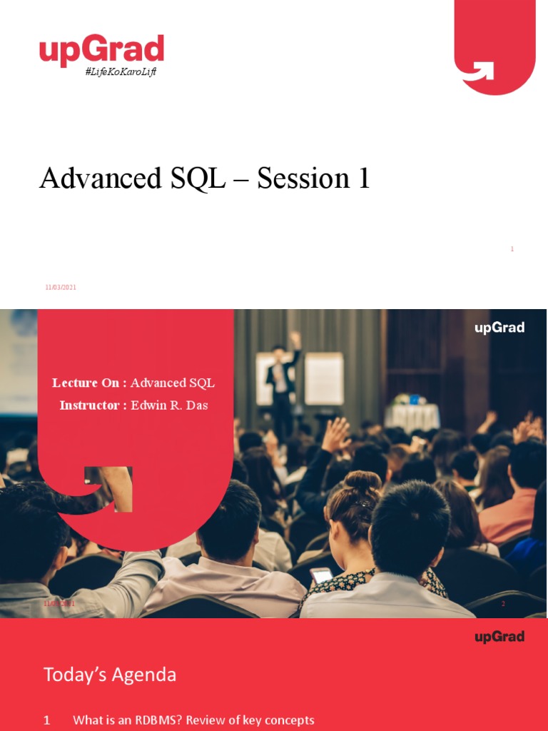 Advanced SQL Presentation Template | PDF | Relational Database ...