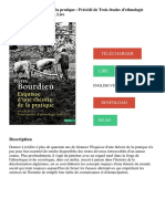 Esquisse d'une théorie de la pratique _ Précédé de Trois études d'ethnologie kabyle PDF - Télécharger, Lire