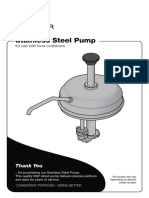 Stainless steel food pump portions control