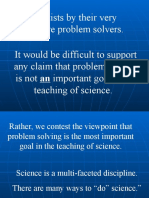 Problem Solving as a Goal in Science Education