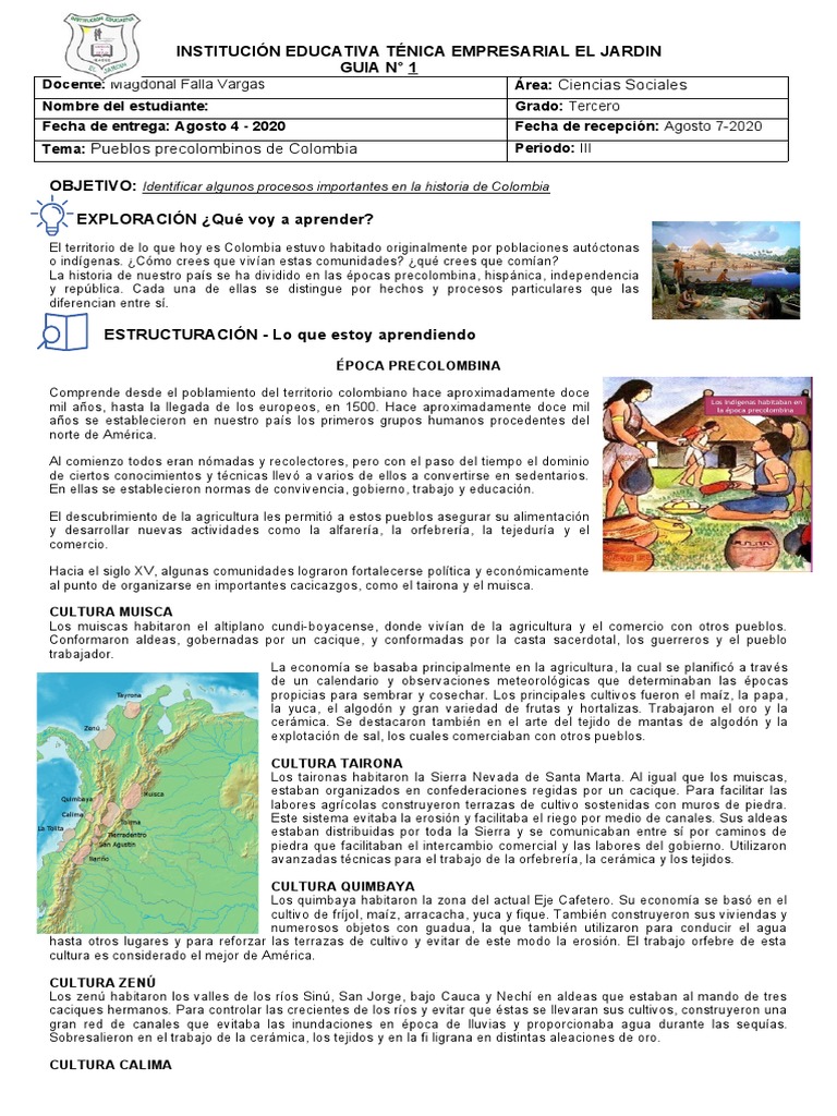Los pueblos precolombinos de Colombia: culturas, asentamientos y ...