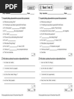 Brainy Kl6 Short Tests Unit 1 Lesson 6