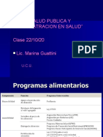 " Salud Publica Y Administracion en Salud" Clase 22/10/20 Lic. Marina Guattini