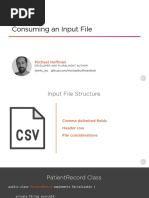 Consuming An Input File: Michael Hoffman