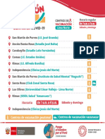 Centros de vacunación con horario regular