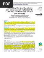 Assessing The Health, Safety, and Environment Culture in UAE