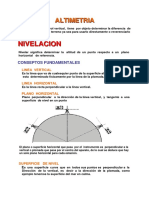 Altimetría y nivelación: conceptos fundamentales