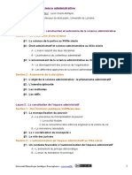 Plan Détaillé Du Cours de Science Administrative