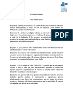 GESTIÓN DE PROCESOS. Foro Debate Tema 1