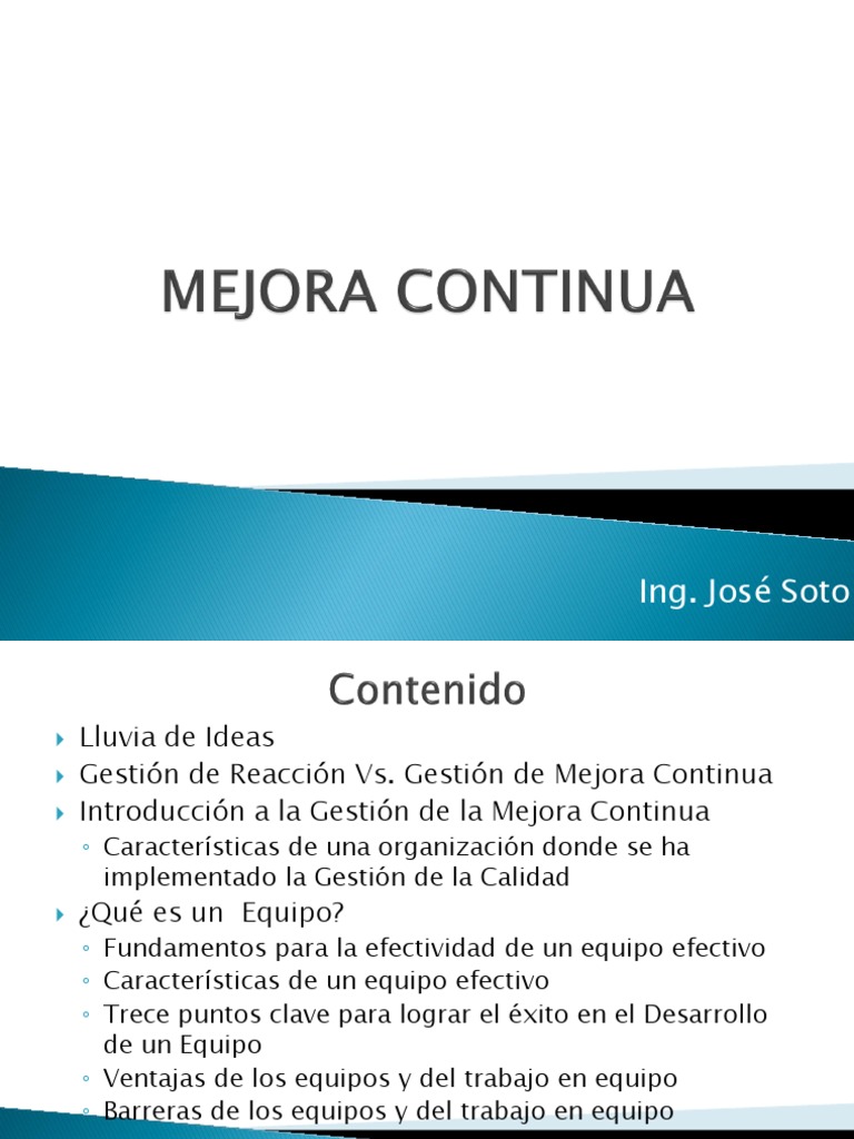 Mejora Continua y Gestión de Calidad | PDF | Calidad (comercial ...